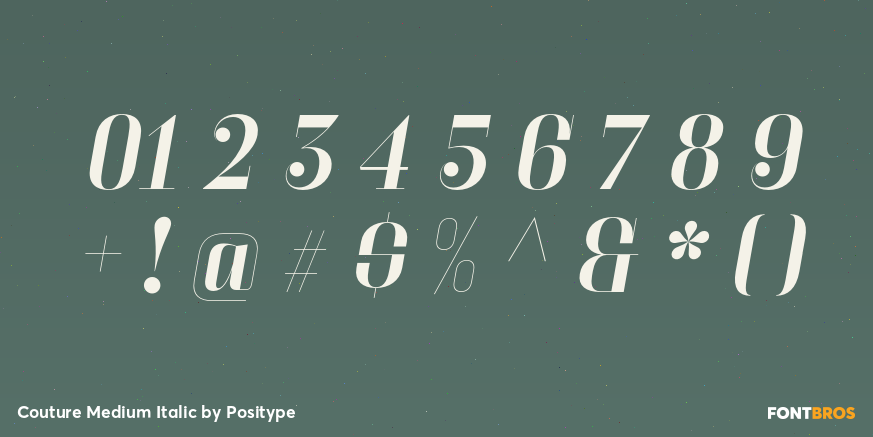 Couture Medium Italic Font Poster #4