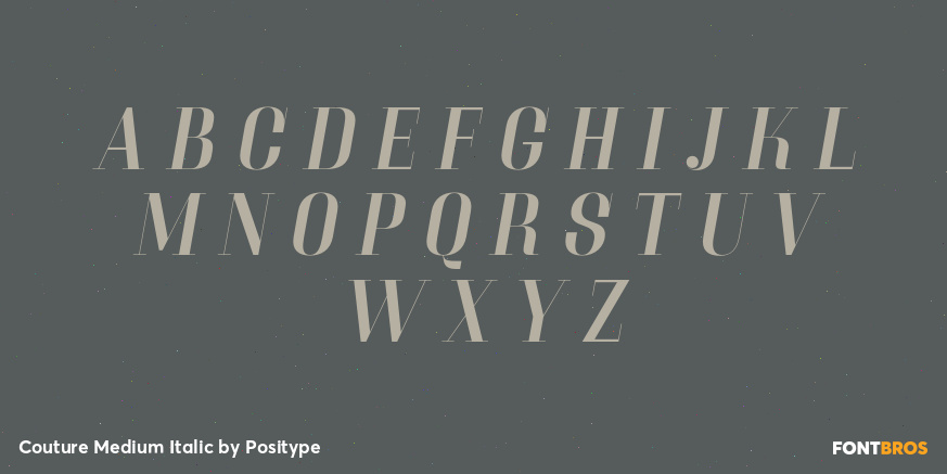 Couture Medium Italic Font Poster #1
