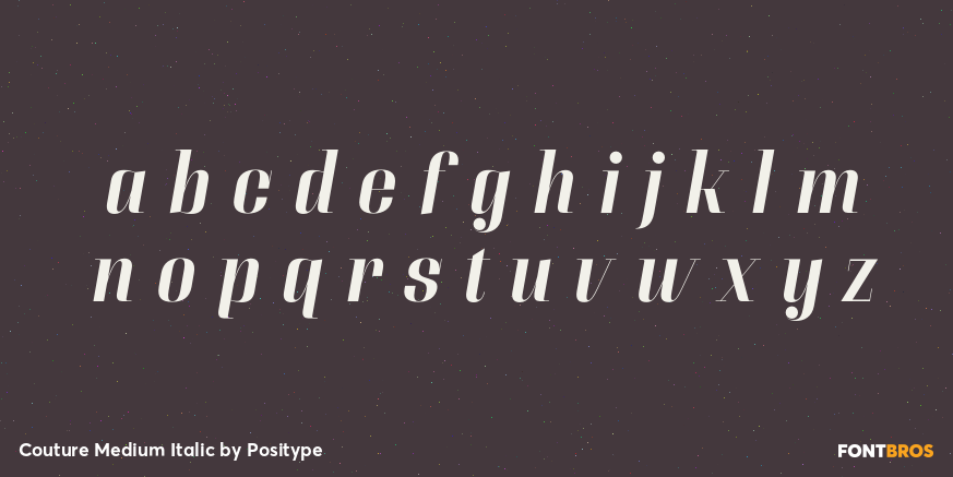 Couture Medium Italic Font Poster #1