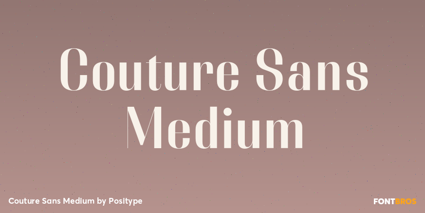 Couture Sans Medium Font Poster #1