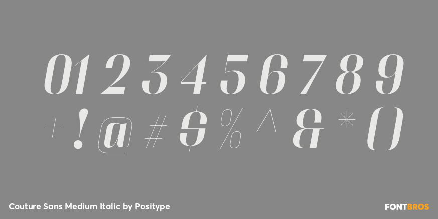 Couture Sans Medium Italic Font Poster #1