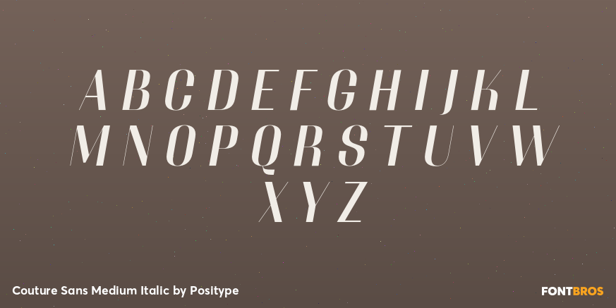 Couture Sans Medium Italic Font Poster #2
