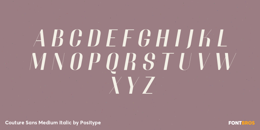 Couture Sans Medium Italic Font Poster #1