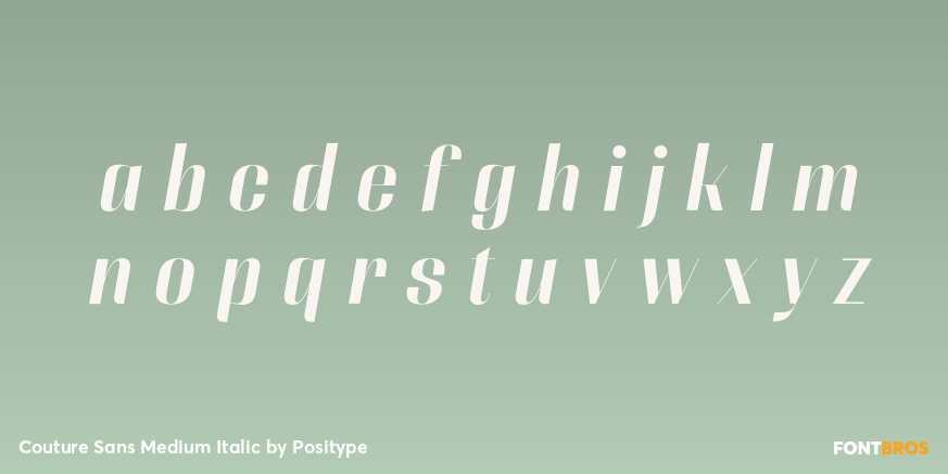 Couture Sans Medium Italic Font Poster #1