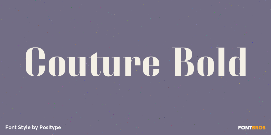 Couture Bold Font Poster #1