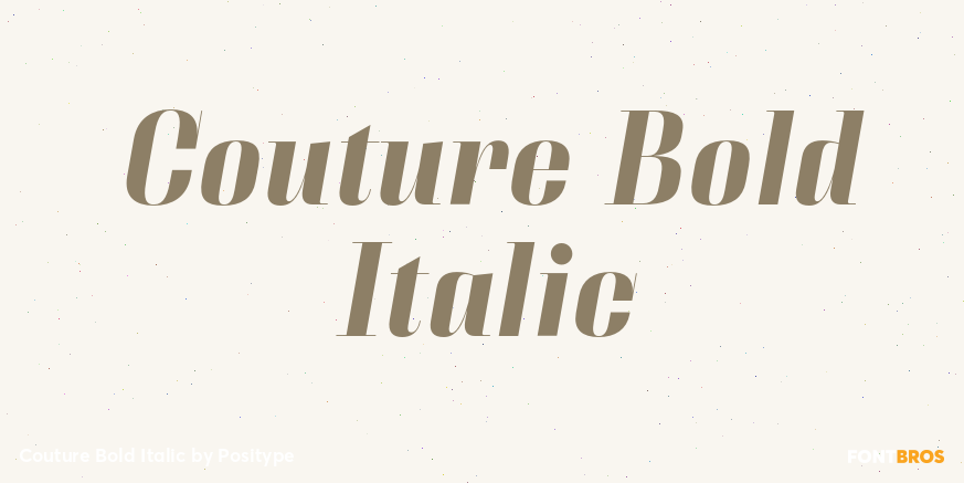 Couture Bold Italic Font Poster #1