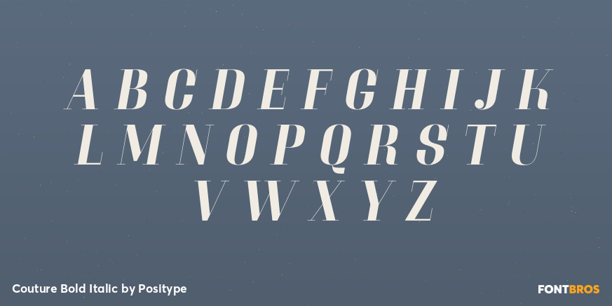 Couture Bold Italic Font Poster #2