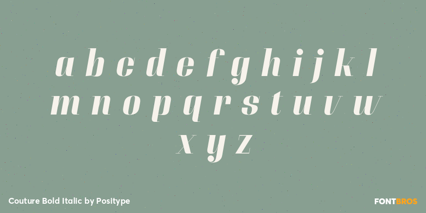 Couture Bold Italic Font Poster #3