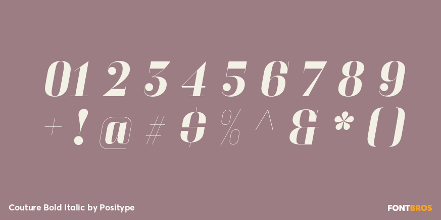 Couture Bold Italic Font Poster #4