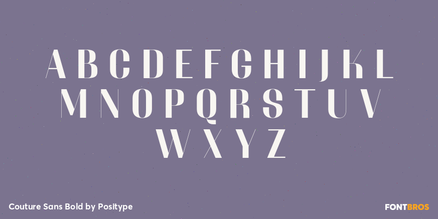 Couture Sans Bold Font Poster #2