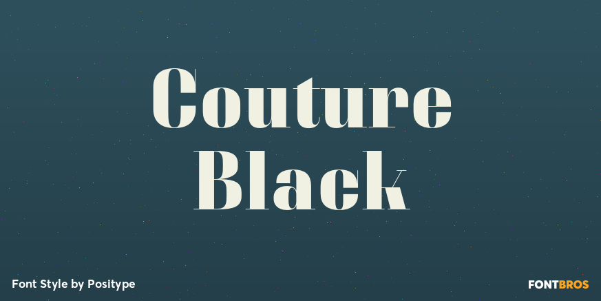 Couture Black Font Poster #1