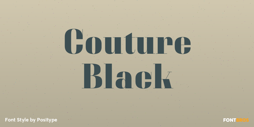 Couture Black Font Poster #1