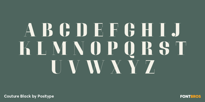 Couture Black Font Poster #1