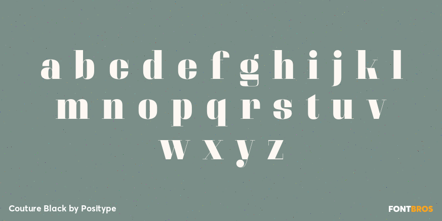 Couture Black Font Poster #1