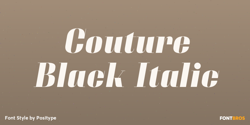 Couture Black Italic Font Poster #1