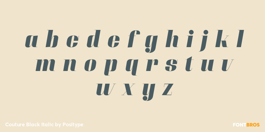 Couture Black Italic Font Poster #3