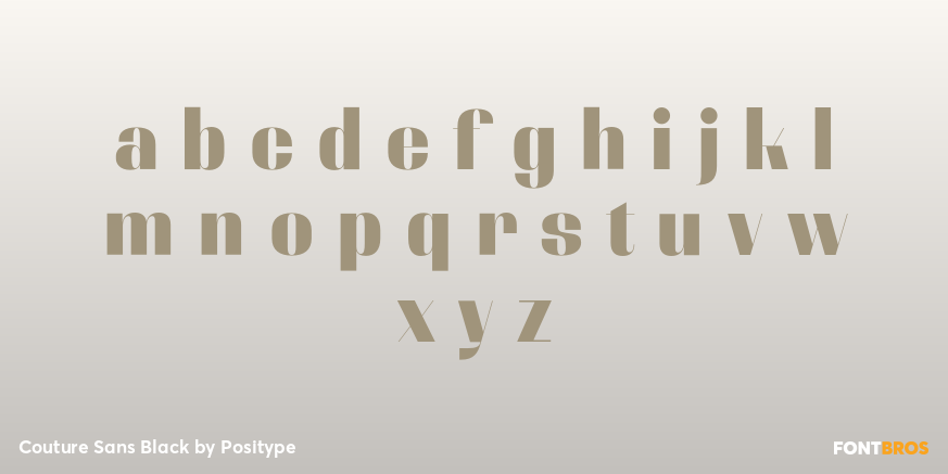 Couture Sans Black Font Poster #3
