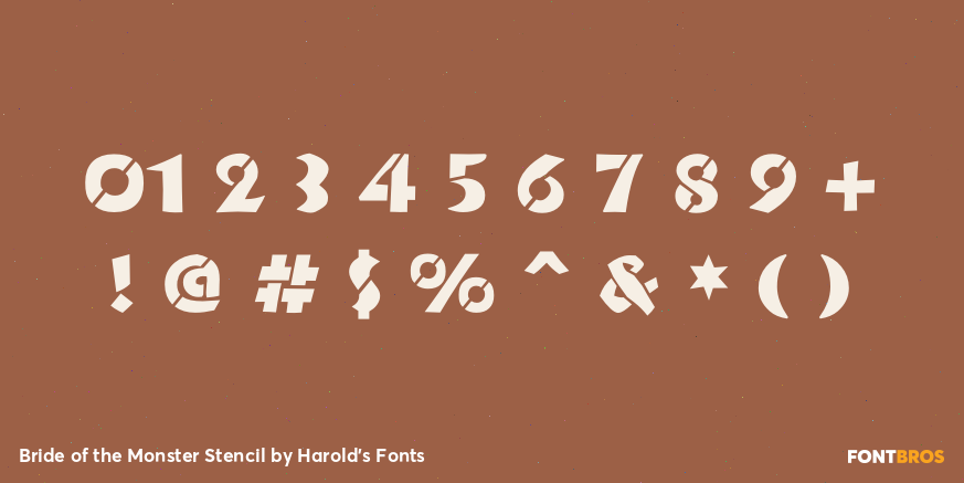 Bride of the Monster Stencil Font Poster #1