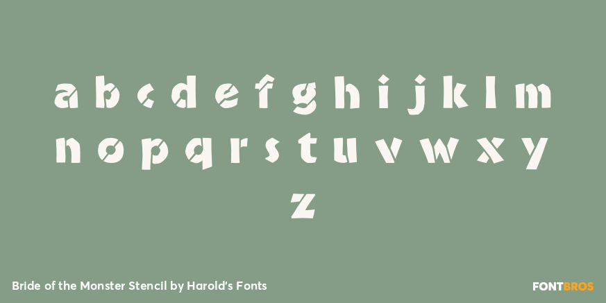 Bride of the Monster Stencil Font Poster #3