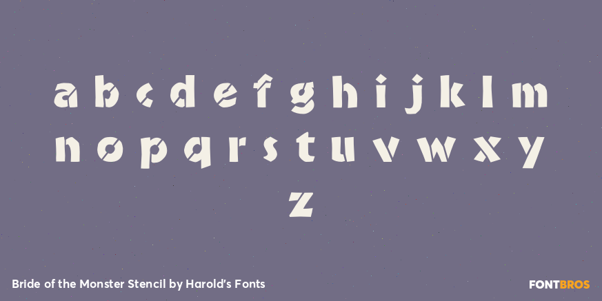 Bride of the Monster Stencil Font Poster #1