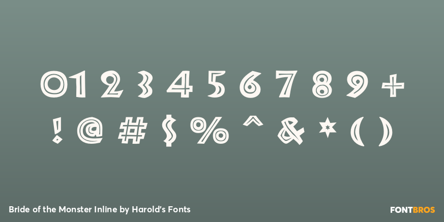 Bride of the Monster Inline Font Poster #1