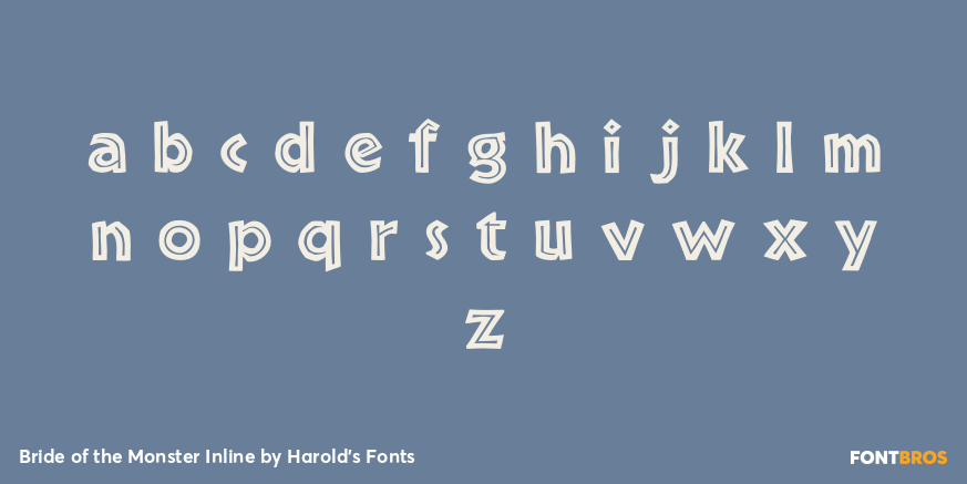 Bride of the Monster Inline Font Poster #3
