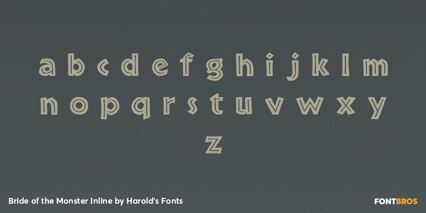 Bride of the Monster Inline Font Poster #1