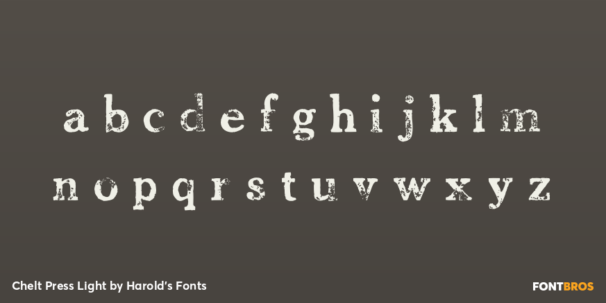 Chelt Press Light Font Poster #1