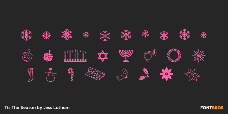 Tis The Season Font Poster #3