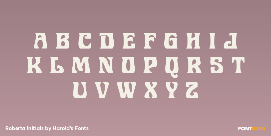 Roberta Initials Font Poster #3