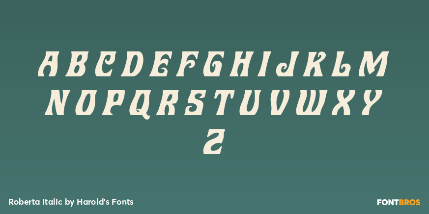 Roberta Italic Font Poster #2