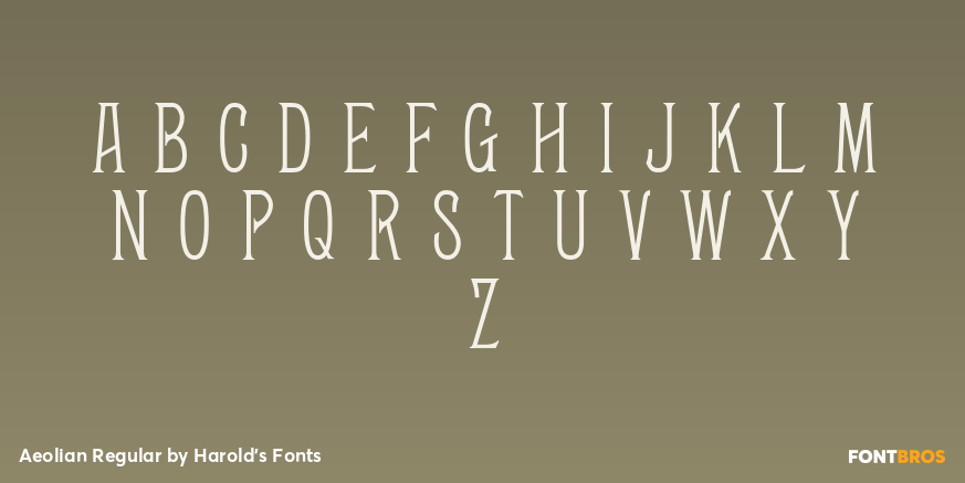 Aeolian Regular Font Poster #2