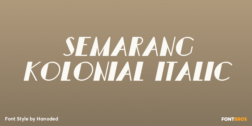 Semarang Kolonial Italic Poster