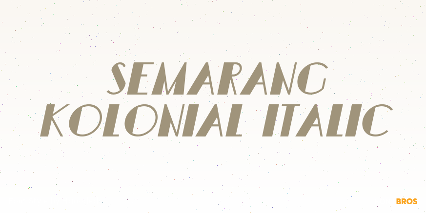 Semarang Kolonial Italic Poster