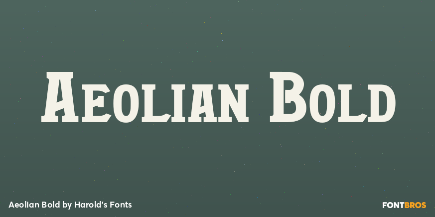 Aeolian Bold Font Poster #1