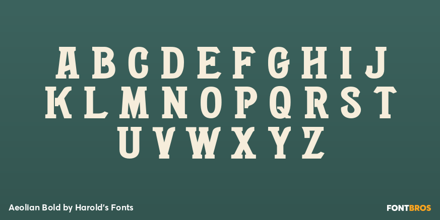 Aeolian Bold Font Poster #2
