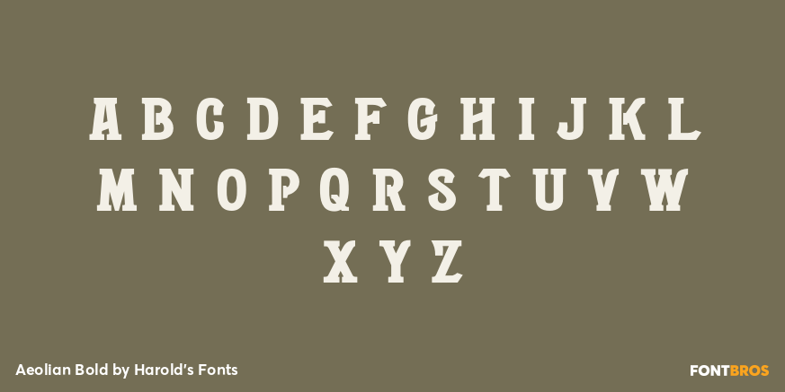 Aeolian Bold Font Poster #3