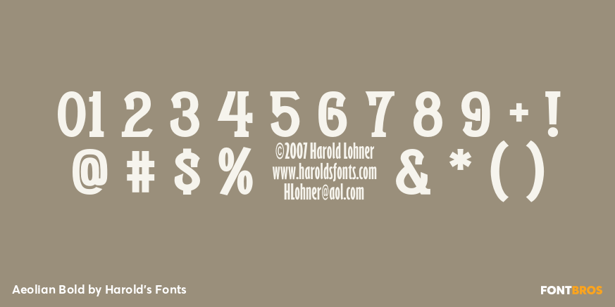 Aeolian Bold Font Poster #4