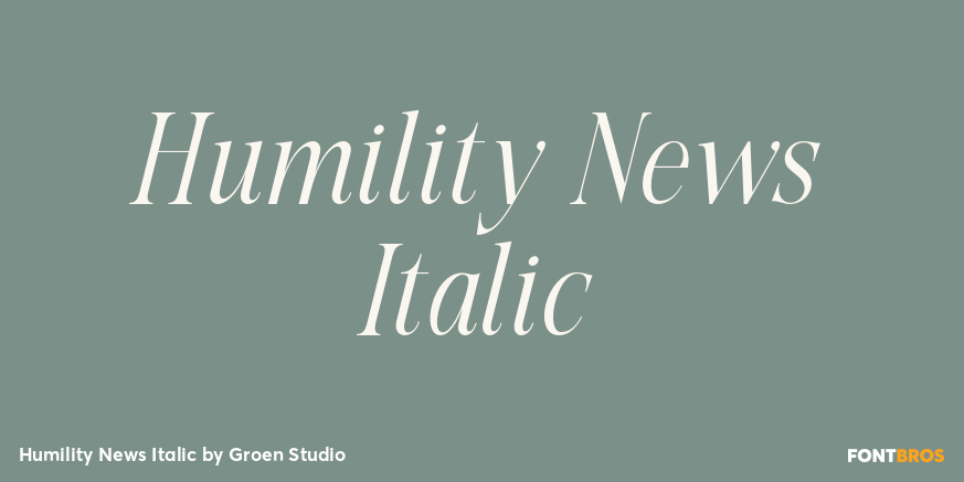Humility News Italic Poster