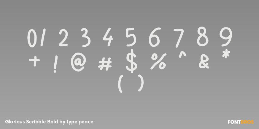 Glorious Scribble Bold Font Poster #1