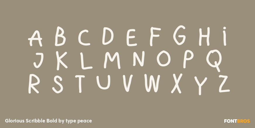Glorious Scribble Bold Font Poster #1