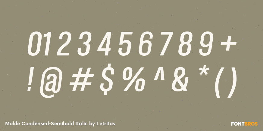 Molde Condensed-Semibold Italic Font Poster #4