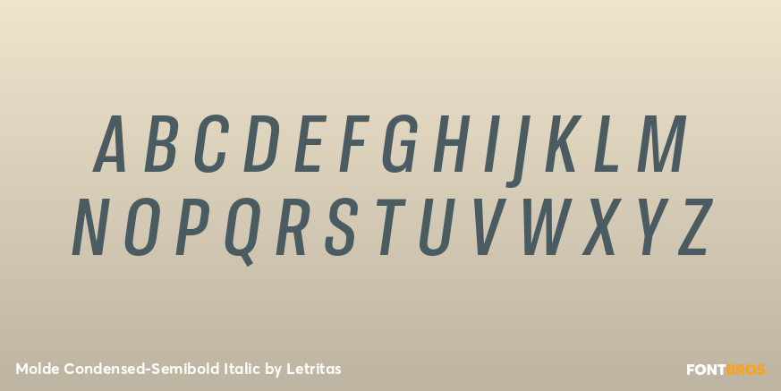 Molde Condensed-Semibold Italic Font Poster #2