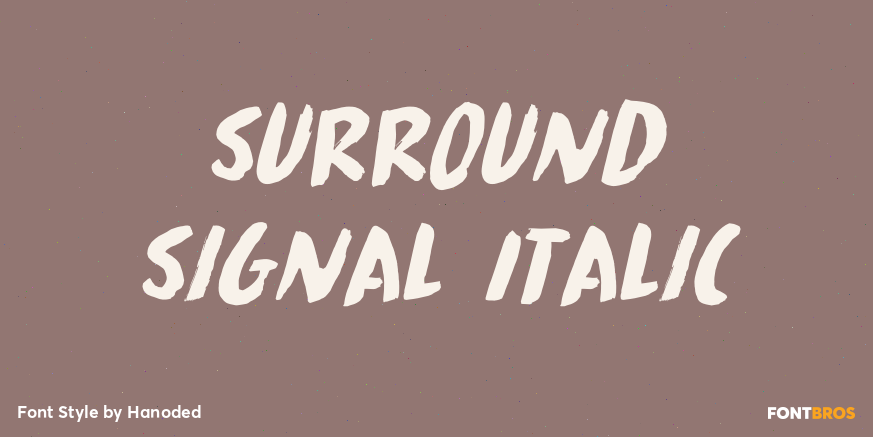 Surround Signal Italic Poster