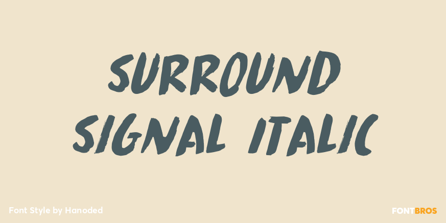 Surround Signal Italic Poster