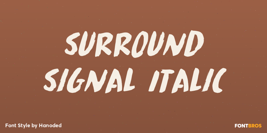 Surround Signal Italic Poster