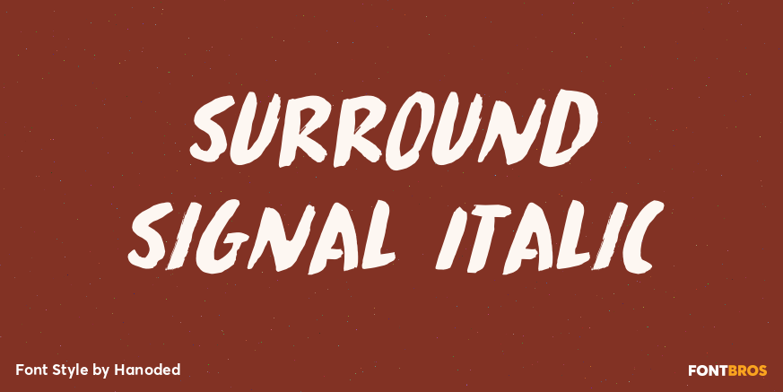 Surround Signal Italic Poster