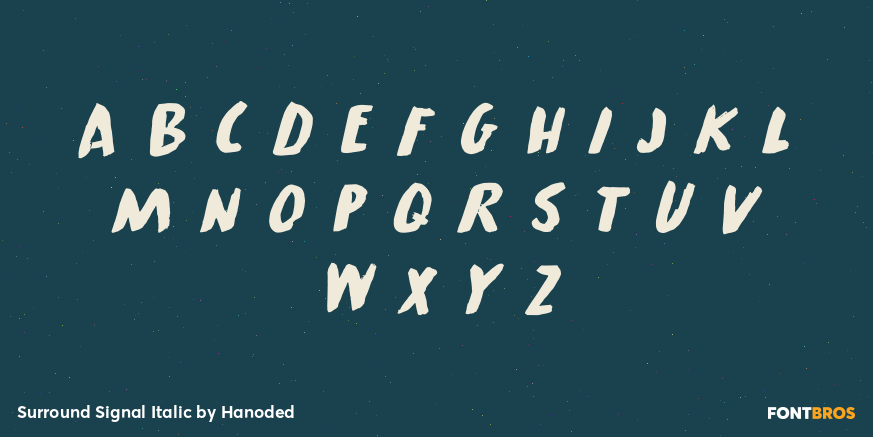 Surround Signal Italic Font Poster #2