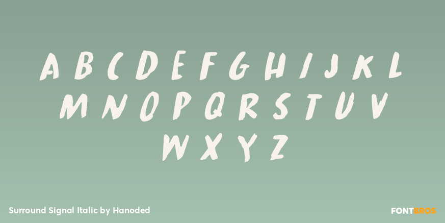 Surround Signal Italic Font Poster #3