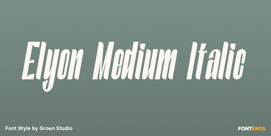 Elyon Medium Italic Poster